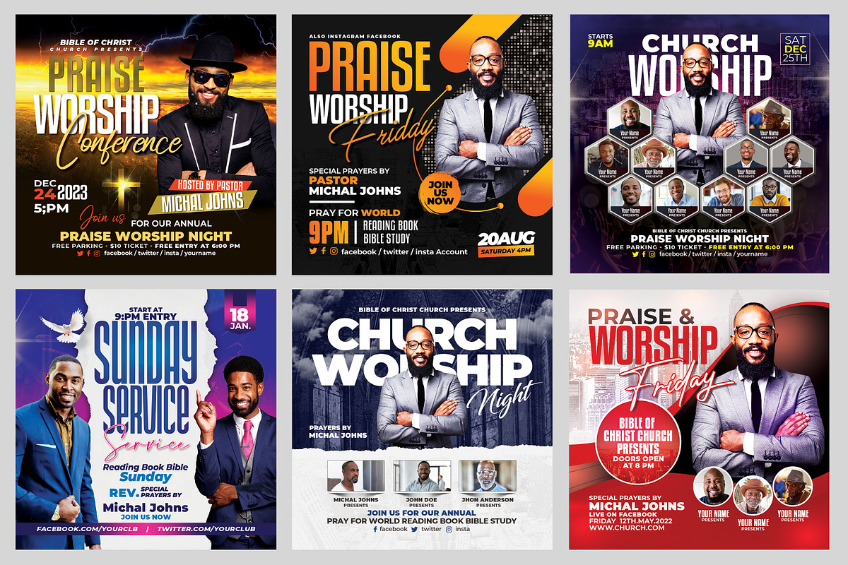 New-200 Church Flyers Bundle, a Flyer Template by AfzaalGraphics (Photo 18 of 41)