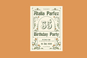 Birthday Party Invitation Elegant, a Card Template by Neermana (Thumbnail 2 of 4)