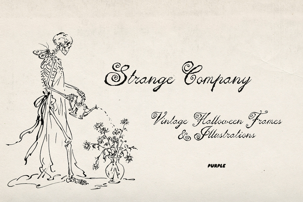 Strange Company Halloween Line Art, a Decorative Illustration by Purple (Photo 3 of 14)
