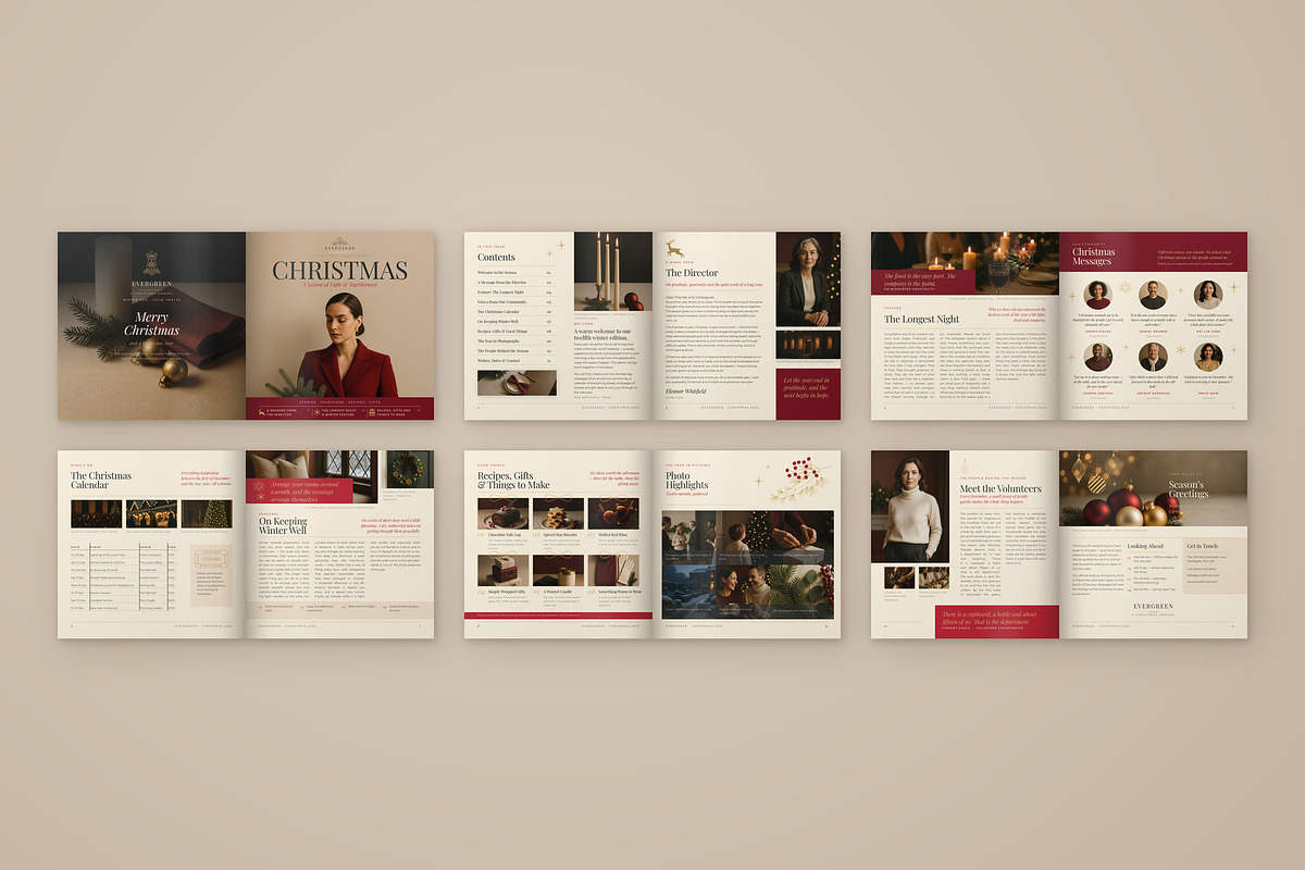 Square Christmas Magazine Template, a Magazine Template by BrandPacks (Photo 2 of 5)