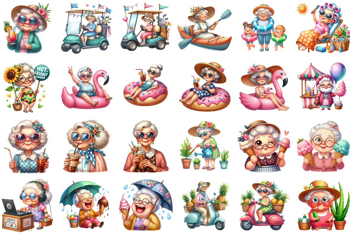 Funny Summer Grandma Sublimation, an Illustration by Sublimation Artist (Photo 2 of 6)