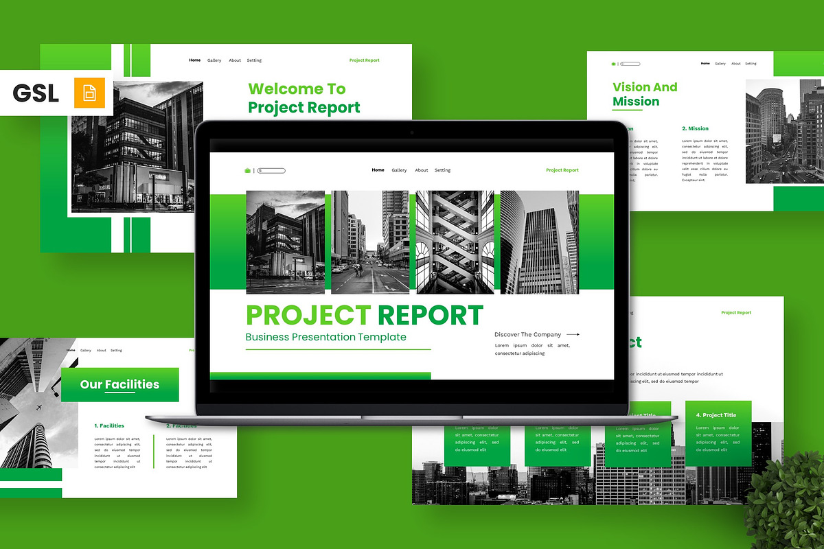 Project Report - Business GSL, a Presentation Template by Deepslide Studio (Photo 1 of 6)