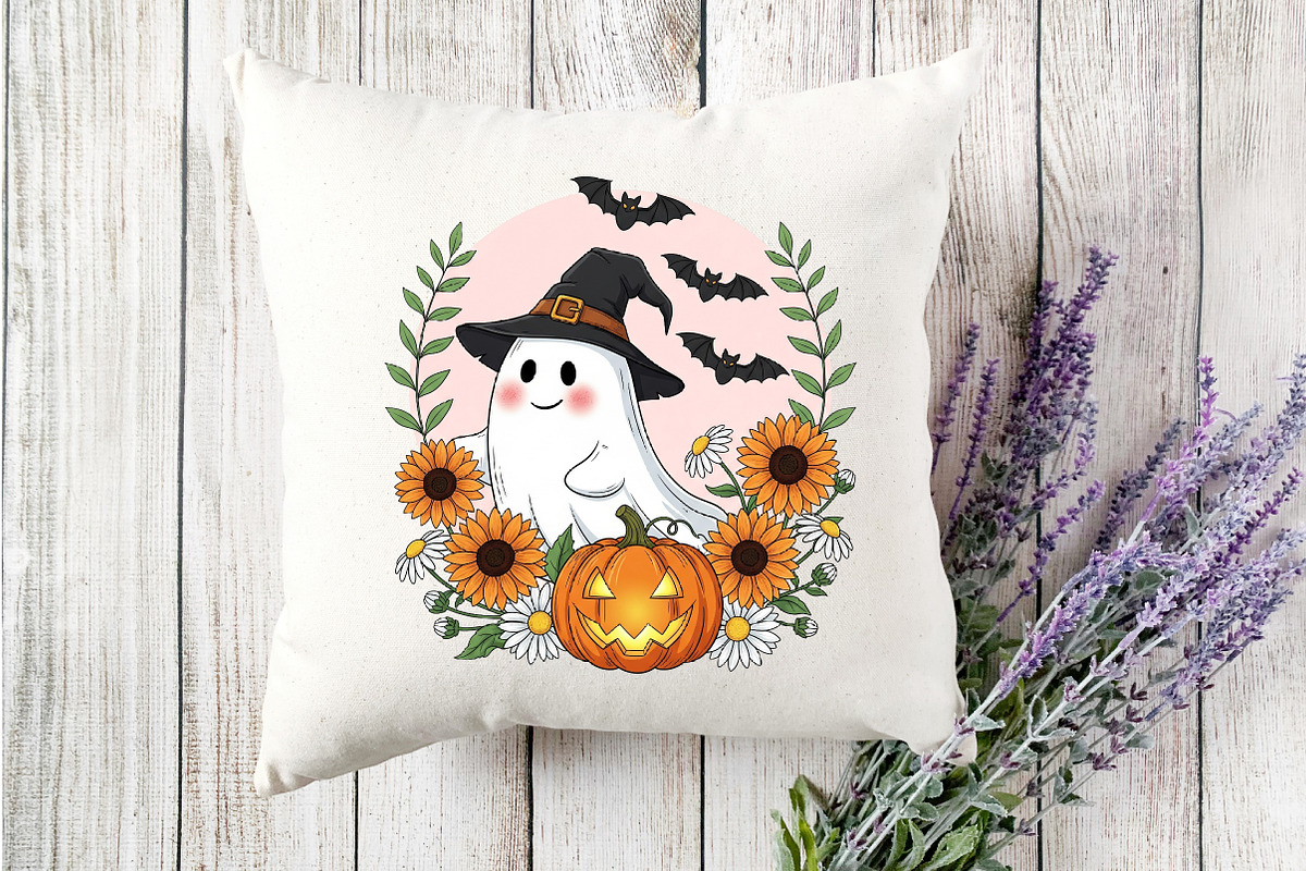 Ghost Witch Pumpkin Fall PNG Clipart, an Illustration by Designking (Photo 2 of 4)