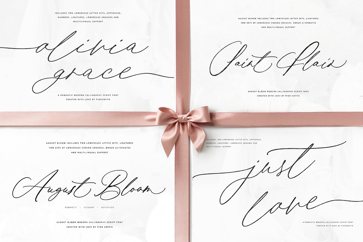 Wedding Calligraphy Font Duo Bundle, a Script Font by Pink Coffie (Photo 1 of 51)