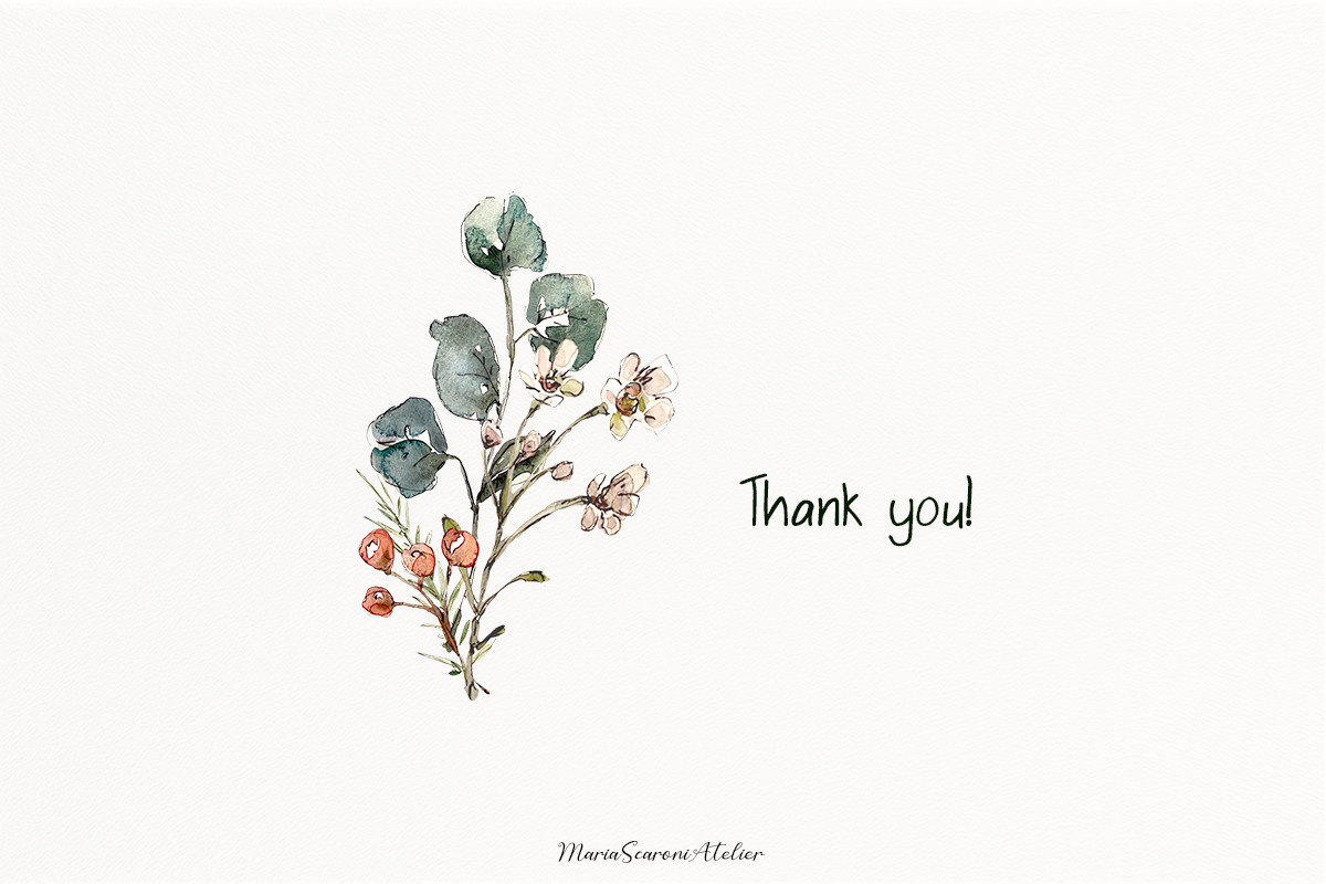 Winter Garden Watercolor Collection, a Seasonal Illustration by MariaScaroniAtelier (Photo 6 of 6)