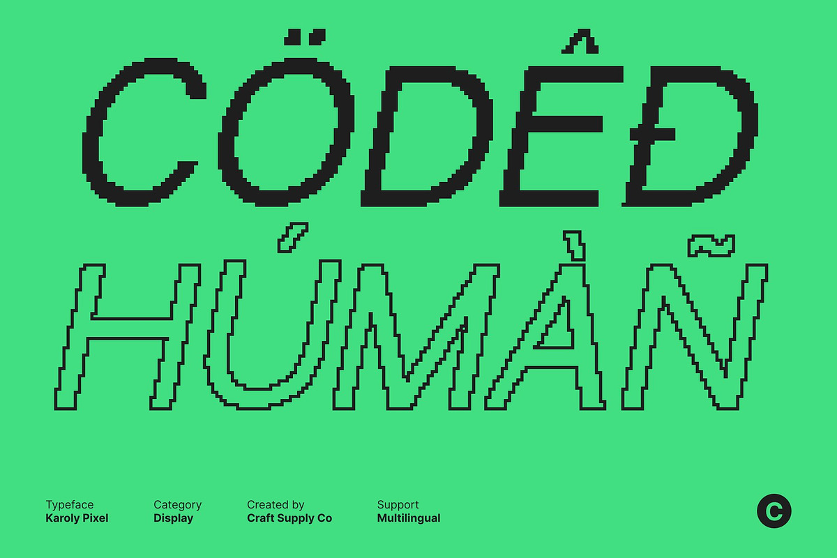 Karoly Pixel, a Sans Serif Font by Craft Supply Co. (Photo 7 of 8)