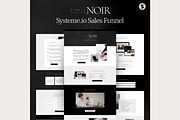 Systeme.io Simply Noir Funnel, a Landing Page Template by Hayley's Digital Hub (Thumbnail 1 of 10)
