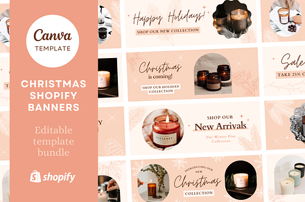 Christmas Shopify Banner Templates, a Landing Page Template by Ashleigh Green Studios