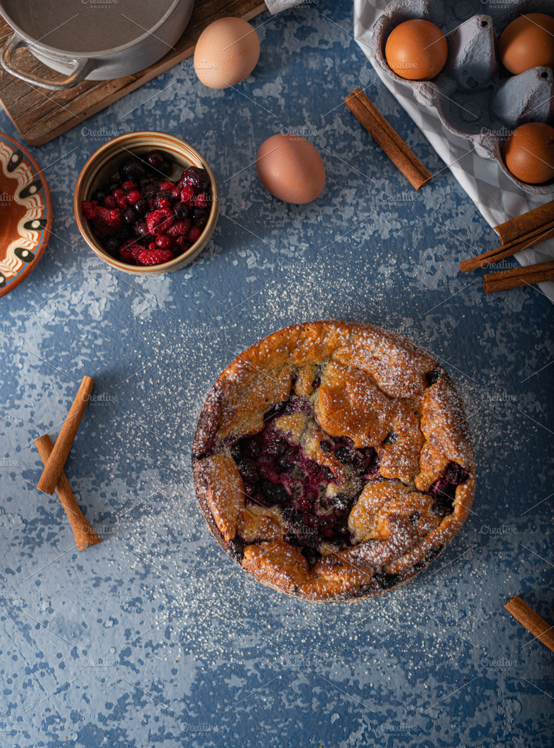 Breaded rustic pie with berries, a Food & Drink Photo by Stepanek Photography