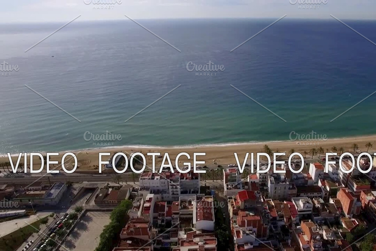 Barcelona and sea, aerial view, a Graphic by Grey Coast Media (Photo 1 of 2)