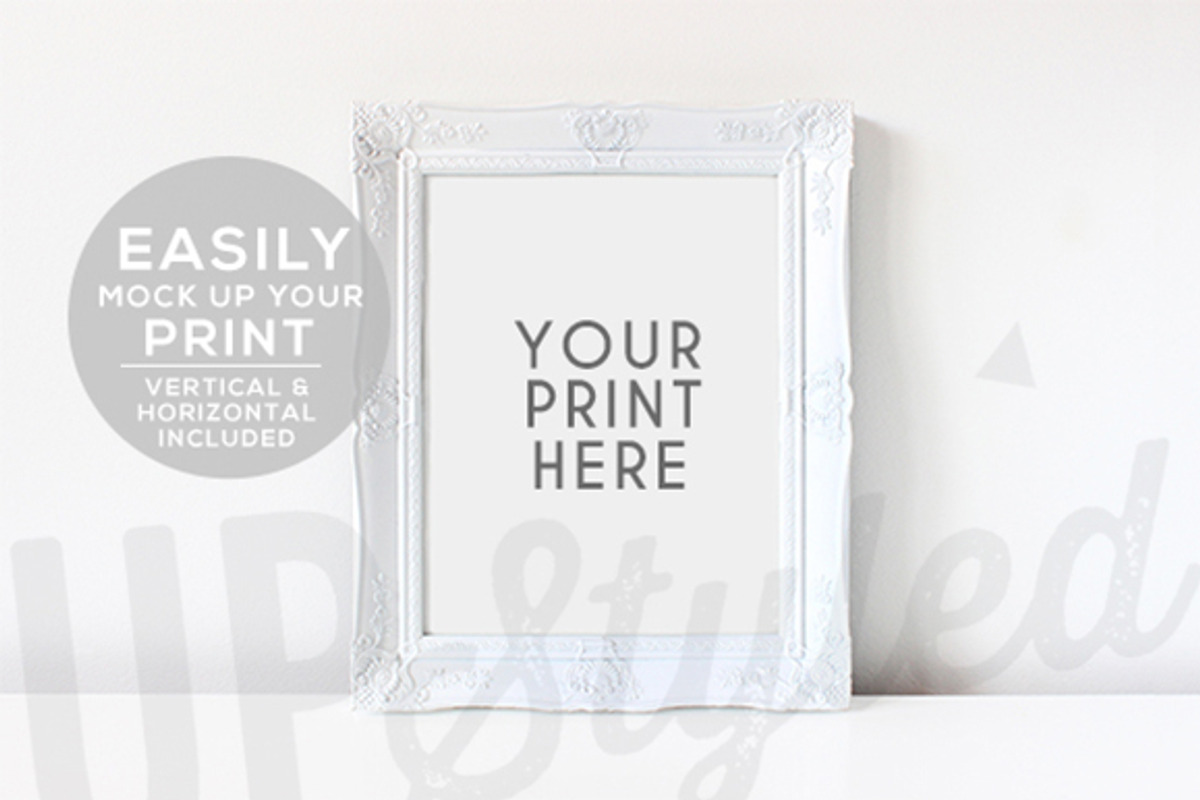 White and Gold Photo Frame F176, a Print Template by UpStyled (Photo 3 of 5)
