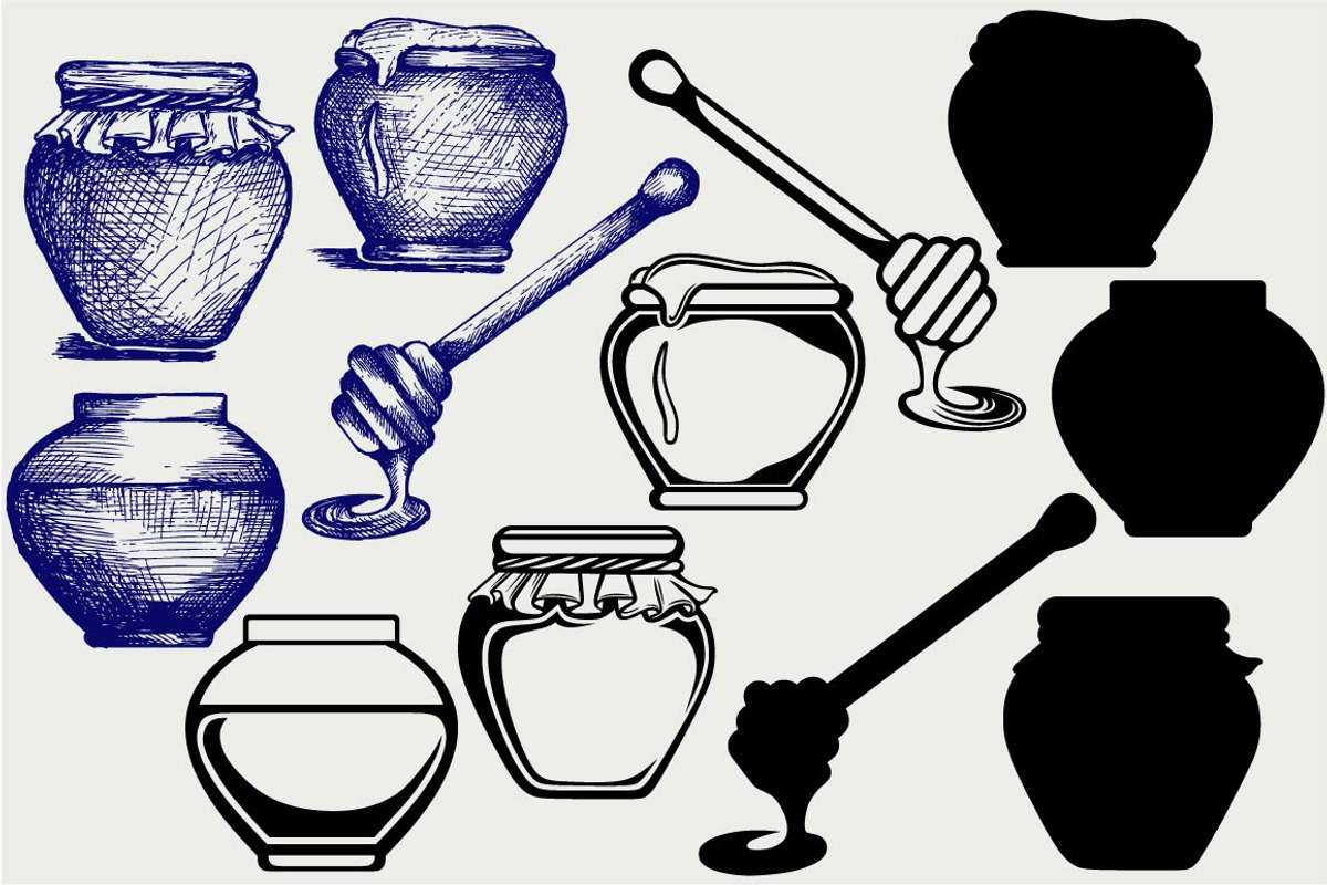Honey pot SVG, an Outline Icon by LineworkStock