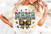 Coquette Autism Mama PNG, Autism, an Illustration by CreationArt (Thumbnail 7 of 9)