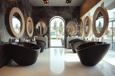 Modern hair salon interior design bl, a Background Photo by Pixeness
