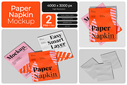 Paper Napkin Mockup, a Product Mockup by Bartama Graphic (Thumbnail 1 of 4)