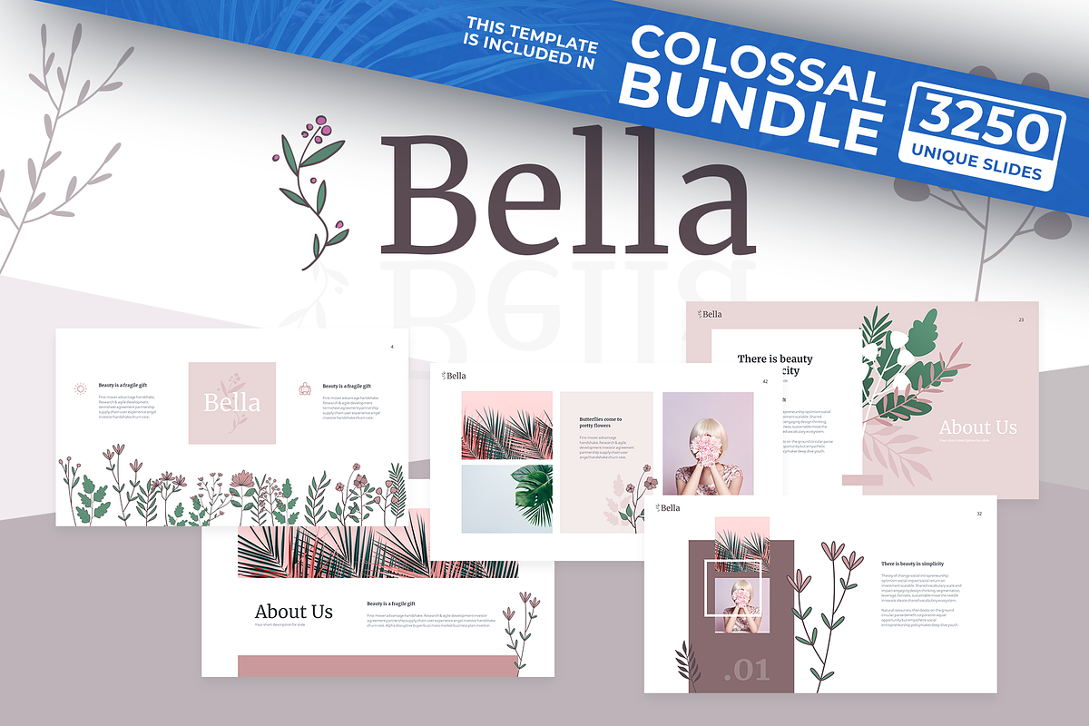 Bella Powerpoint Template, a Presentation Template by Reshapely (Photo 1 of 7)