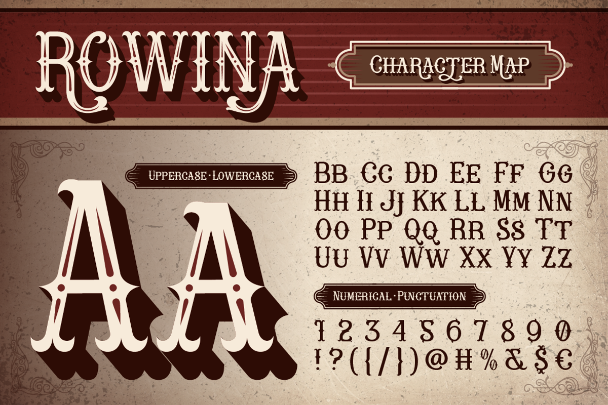 Rowina, a Serif Font by Burntilldead (Photo 2 of 12)