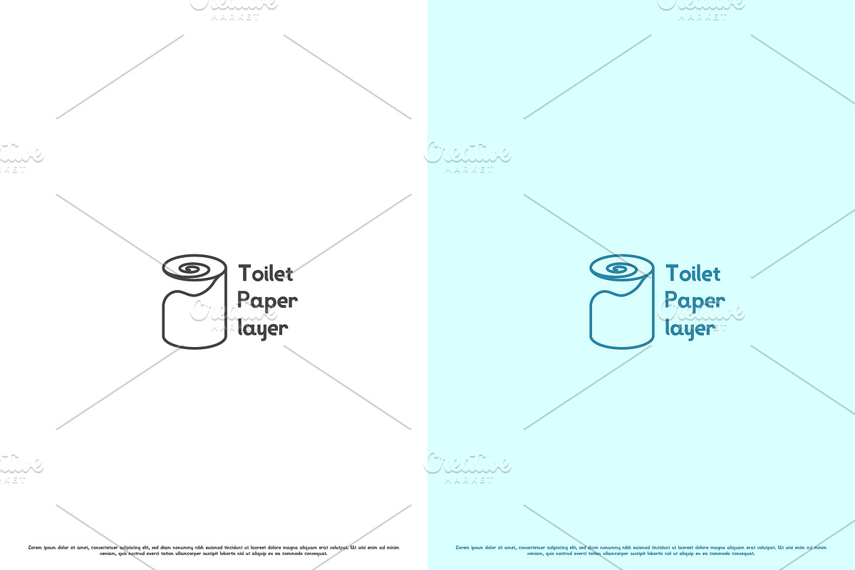 Toilet Paper Logo Design Icon, a Branding & Logo Template by Morvana Crew