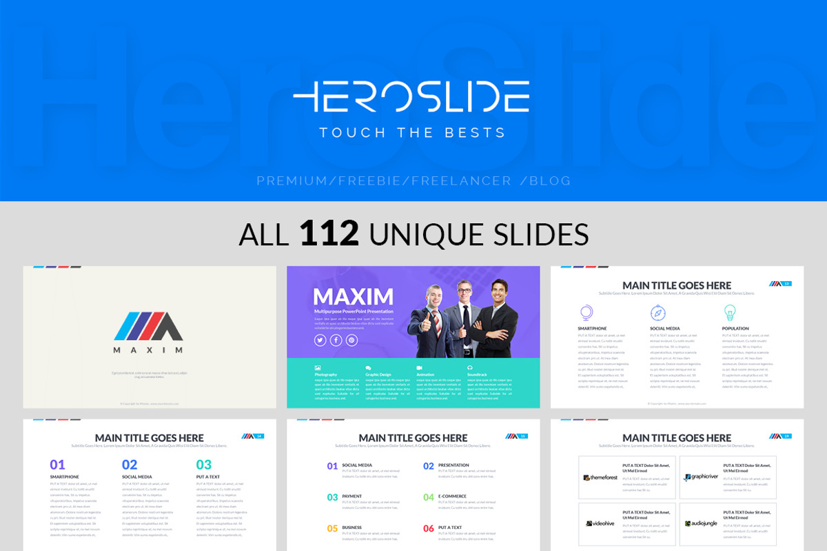 Maxim , Business Powerpoint Template, a Presentation Template by MeemSlide (Photo 4 of 6)