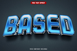 Based 3D editable text effect, a Layer Style Add-On by Hello Muh