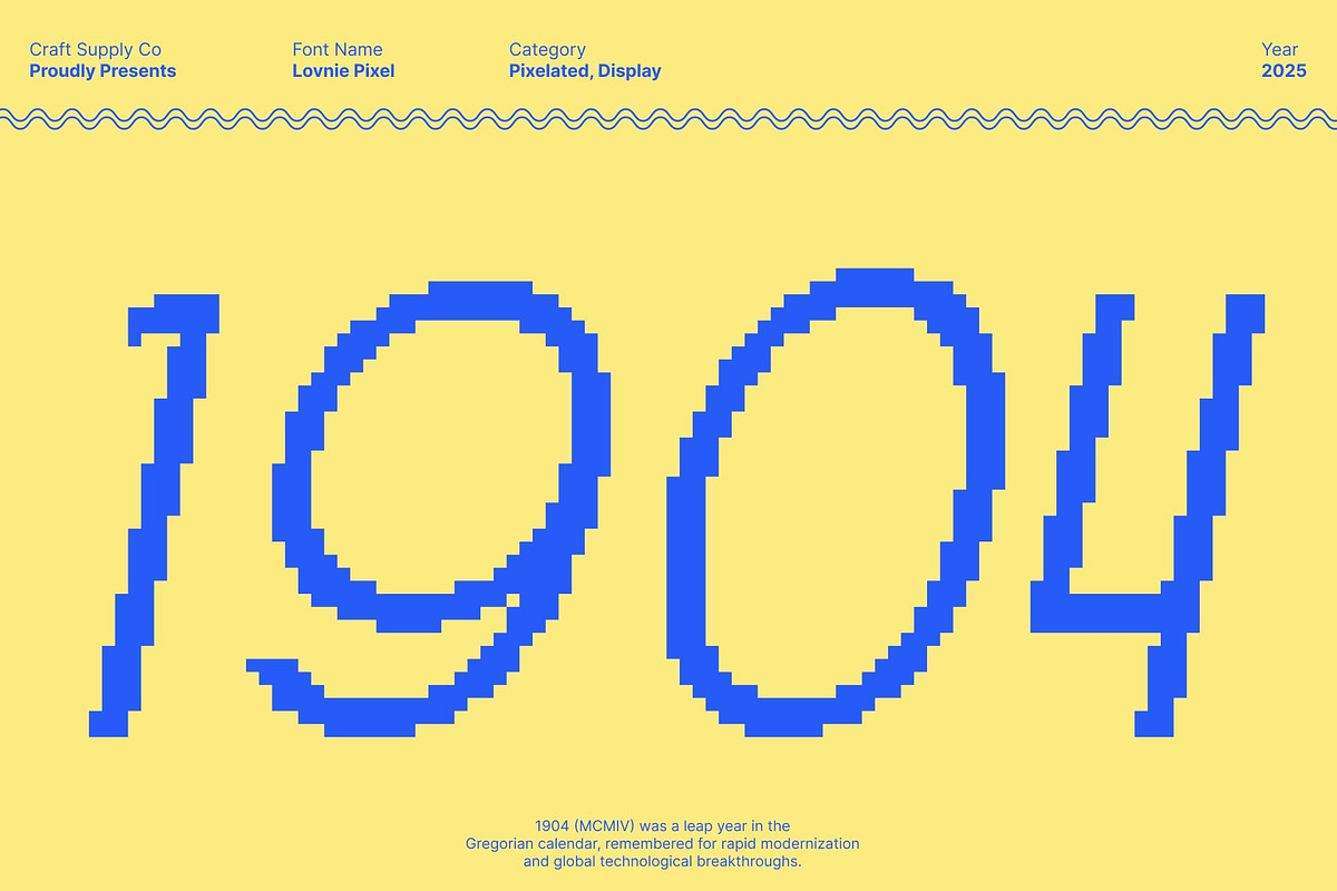 Lovnie Pixel, a Sans Serif Font by Craft Supply Co. (Photo 6 of 8)