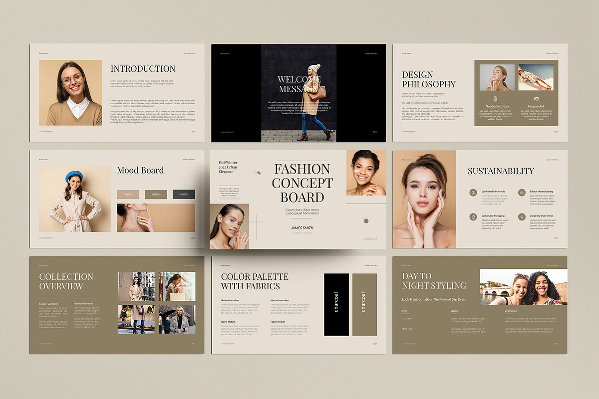 Fashion Portfolio Presentation, a Presentation Template by MightyDesign (Photo 1 of 9)