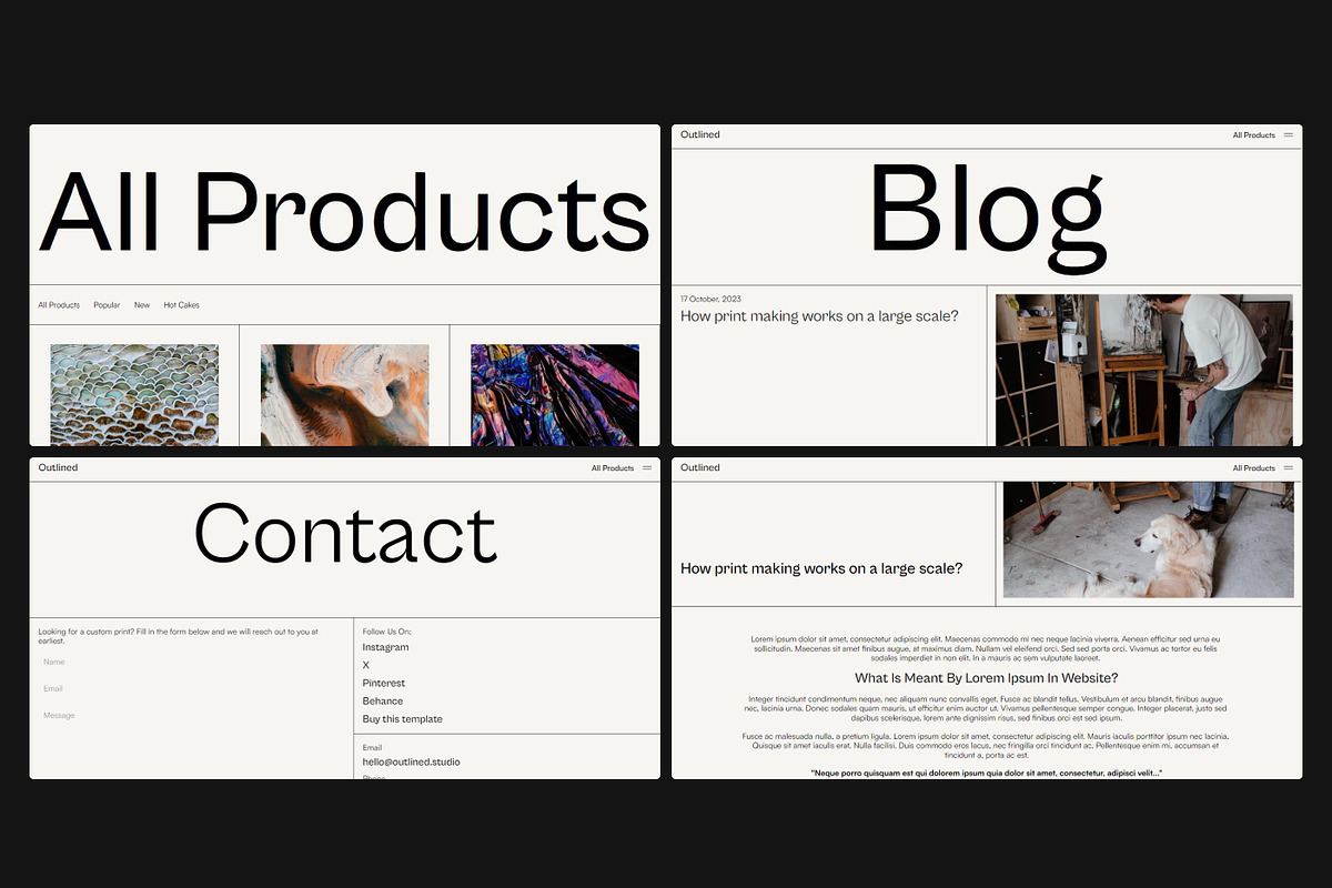 Modern Minimal Website Template, a Landing Page Template by LABSTUDIONY (Photo 1 of 3)