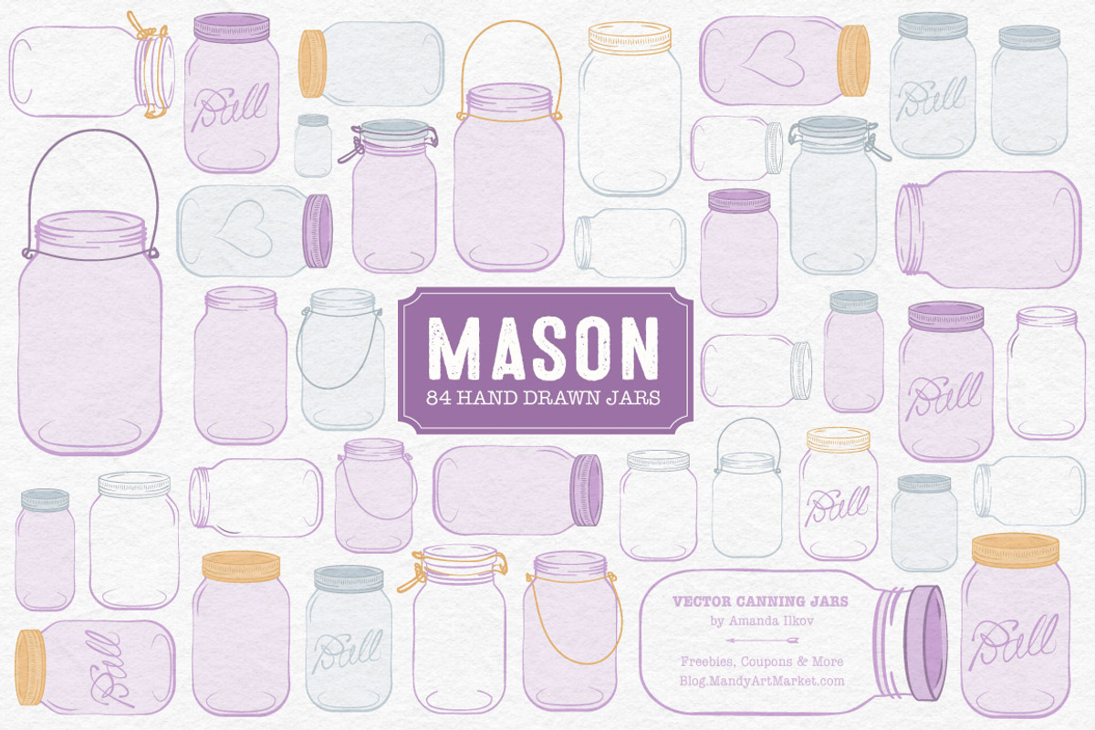 Lavender Jar Vectors & Clipart, an Illustration by Amanda Ilkov (Photo 1 of 4)