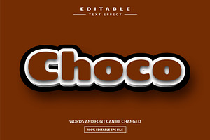 Choco 3D Editable Text Effect