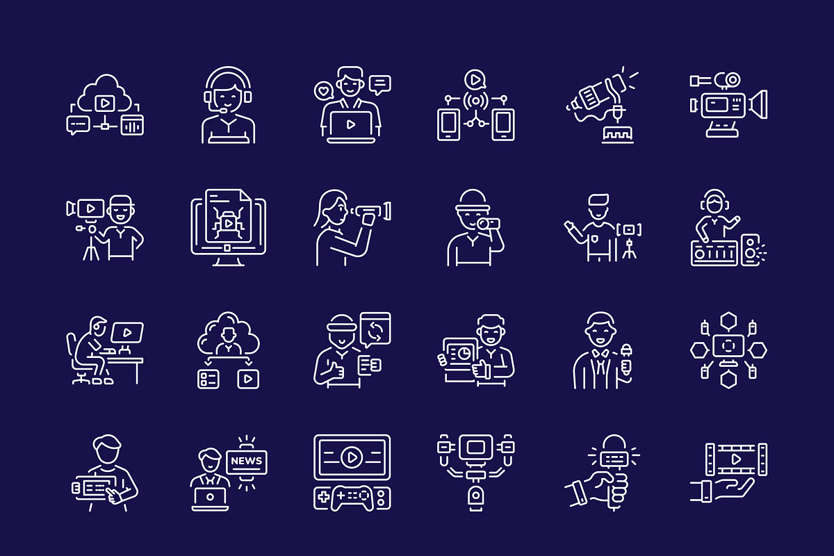 Media Icon Art Set, an Outline Icon by Prosymbols (Photo 7 of 8)
