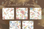 Watercolor flowers pink bloom set, a Decorative Illustration by Edith’s World (Thumbnail 6 of 19)