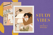 Study Vibes Abstract Posters, a Decorative Illustration by Miracles Everywhere (Thumbnail 1 of 5)
