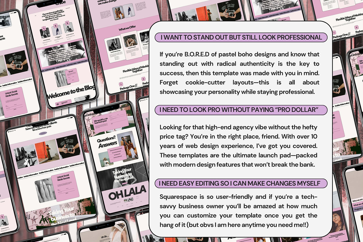 Oh La La Squarespace Template preview 7