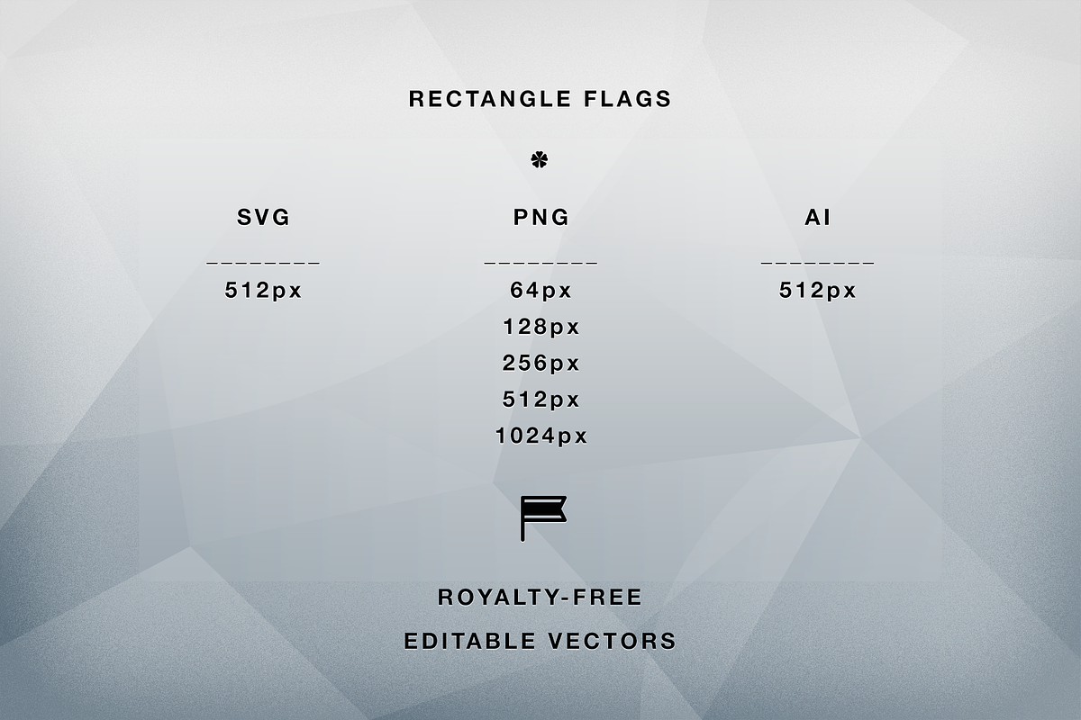 Rectangle Flags (232 Vector Flags), a Solid Icon by alpercakici (Photo 2 of 2)