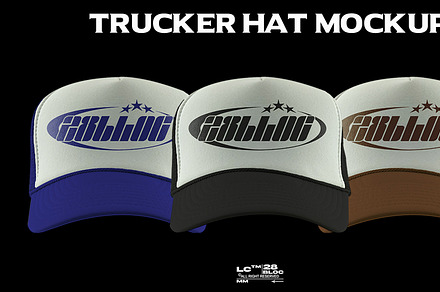 Trucker Hat Mockup By 28Bloc, a Hat Mockup by 28Bloc Shop Assets