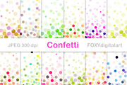 Confetti digital paper wedding, a Texture Graphic by FOXYdigitalart (Thumbnail 1 of 3)