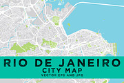 Rio de Janeiro city map, a Transportation Illustration by ink drop (Thumbnail 1 of 6)