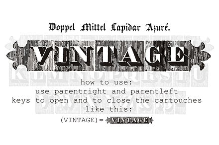 Doppel Mittel Lapidar Azuré, a Font by Intellecta Design