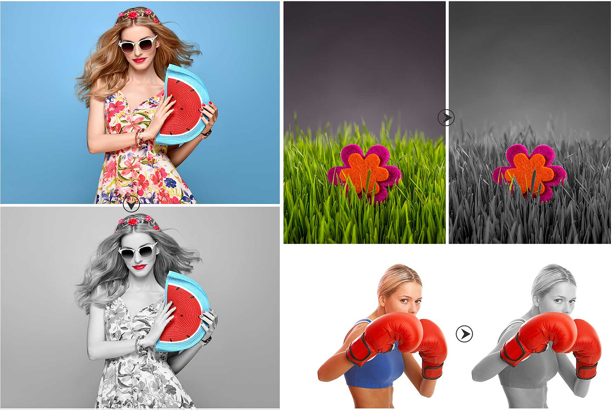 Selective color Photoshop Action