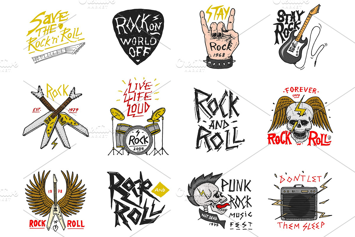 Set of Rock and Roll music, a Texture Graphic by Arthur Balitskiy