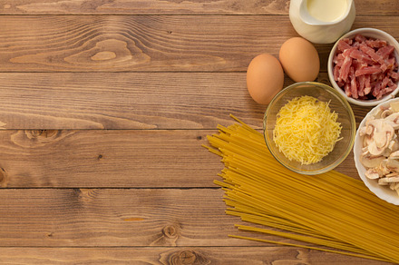 Pasta ingredients stock photo containing food and ingredients
