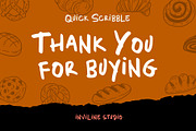 Quick Scribble - Food Base Font, a Handwritten Font by Inviline.co (Thumbnail 11 of 12)