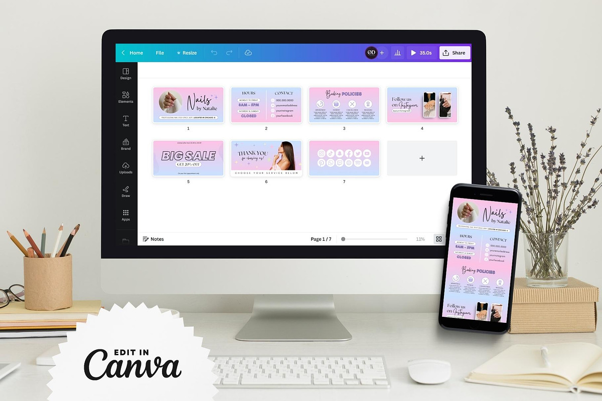 Nail Tech Acuity Scheduling • Canva, a Websites & App Template by OniriqveDesigns (Photo 5 of 8)