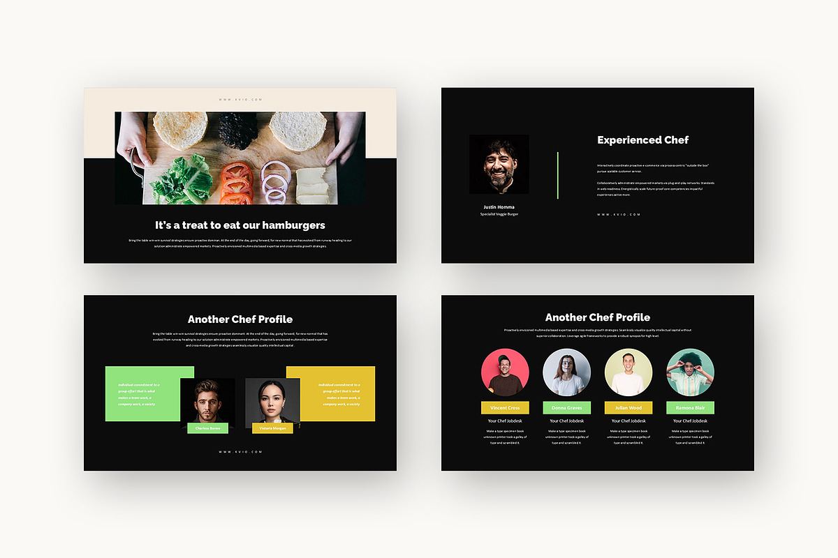 Kvio : Burger Brand Google Slides, a Presentation Template by Punkl Camp (Photo 12 of 15)
