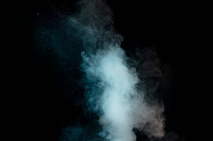 Smoke on black background