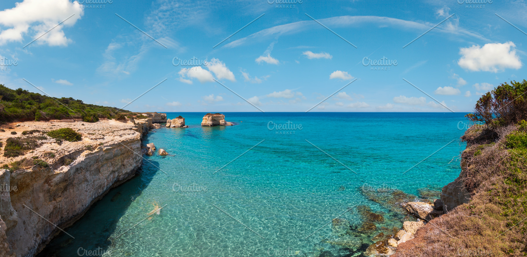 Sea beach Spiaggia della Punticeddha, Salento, Italy, a Nature Photo by YuriyB