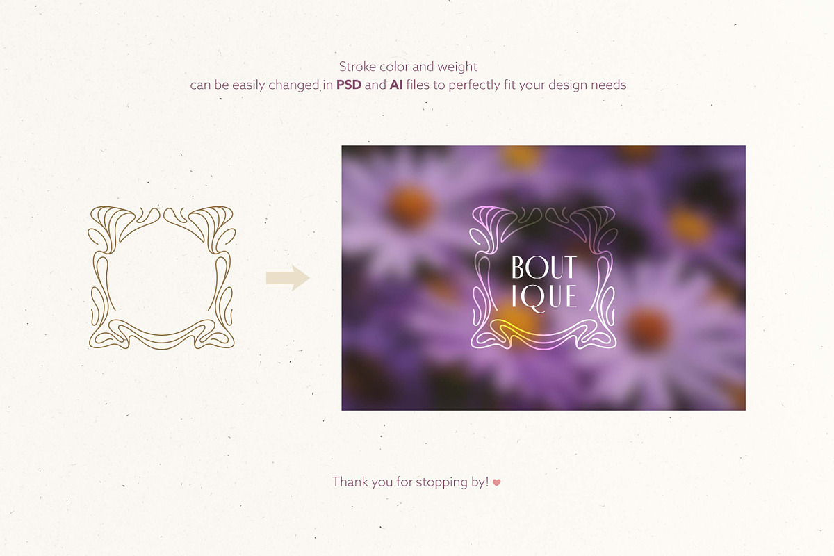 Art Nouveau Modern Linear Frames Set, a Graphic by MaryArt (Photo 6 of 6)