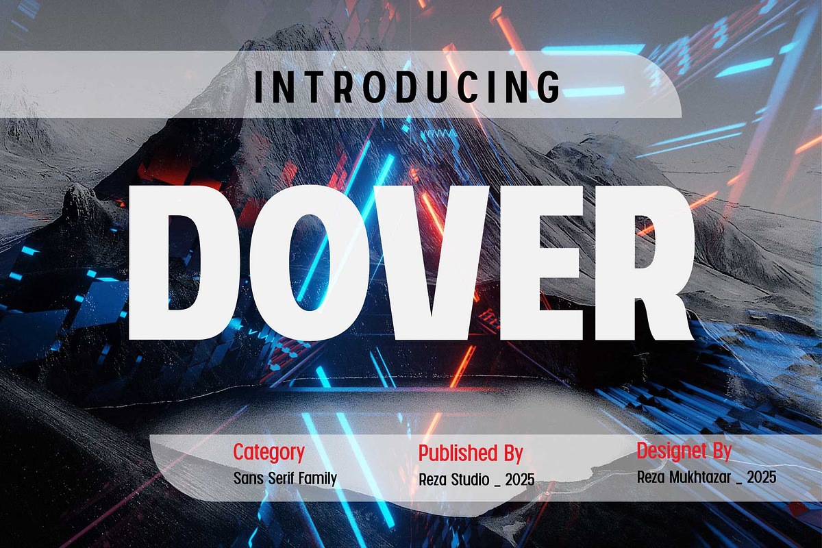 Dover, a Sans Serif Font by Reza Studio (Photo 1 of 6)