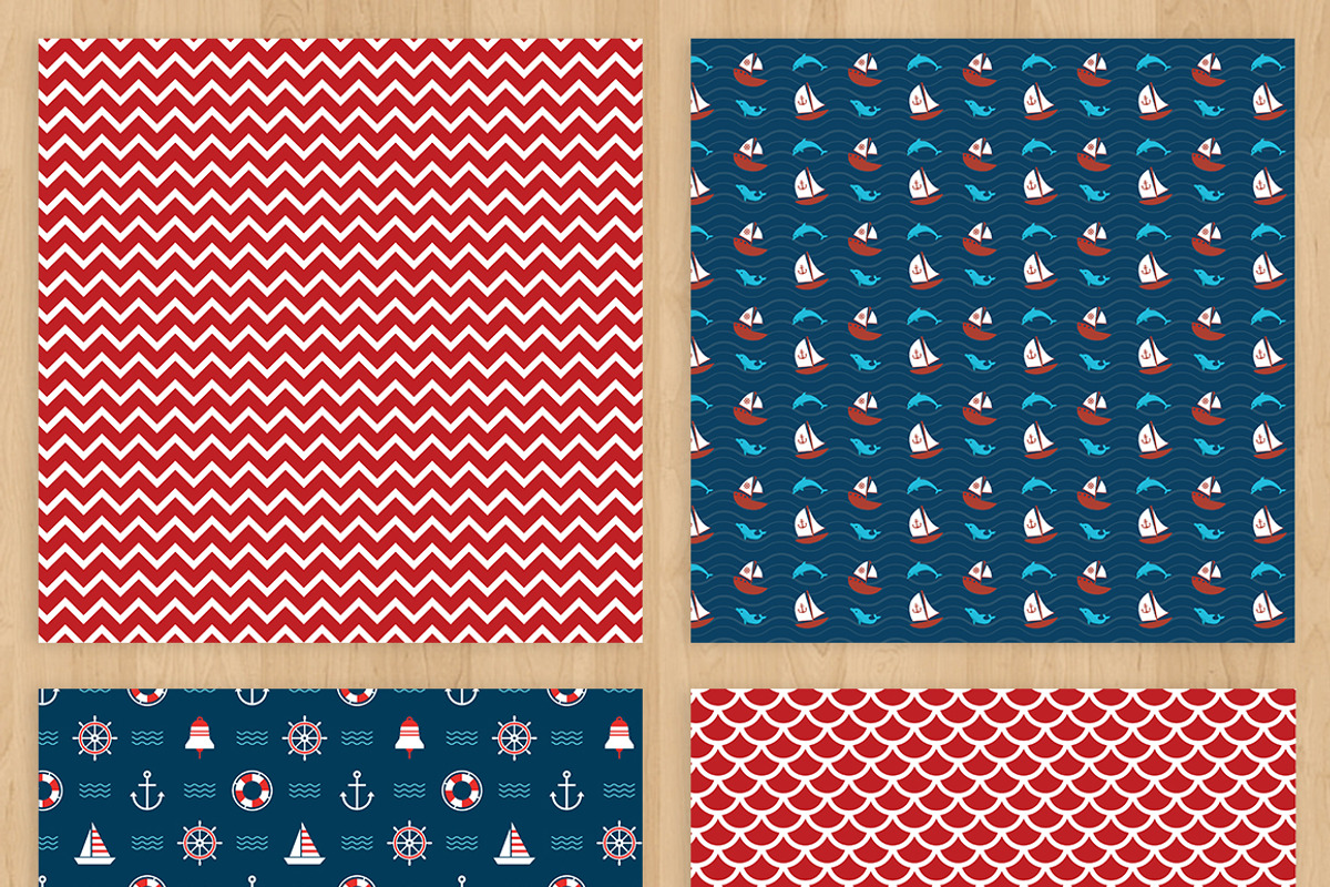 Navy Paper Pack, a Pattern Graphic by Zlatoena Clipart (Photo 3 of 4)