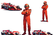 Watercolor Red Racing Sports Clipart, a Sport Illustration by Design Scotch (Thumbnail 2 of 8)